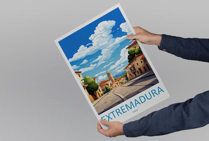 Extremadura Travel Print Wall Art Extremadura Wall Hanging Home Décor Extremadura Gift Art Lovers Spain Art Lover Gift Extremadura Print