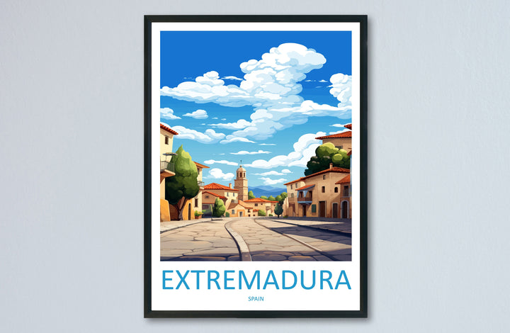 Extremadura Travel Print Wall Art Extremadura Wall Hanging Home Décor Extremadura Gift Art Lovers Spain Art Lover Gift Extremadura Print