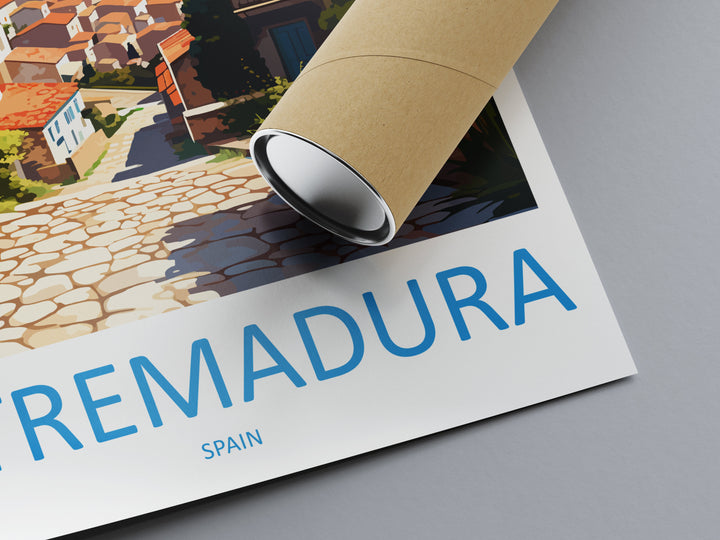 Extremadura Travel Print Wall Art Extremadura Wall Hanging Home Décor Extremadura Gift Art Lovers Spain Art Lover Gift Extremadura Print