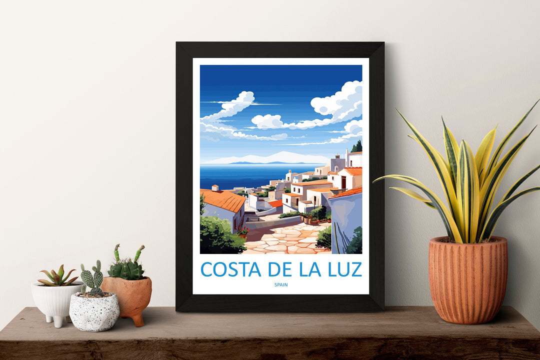 Costa de la Luz Travel Print Wall Art Costa de la Luz Wall Hanging Home Décor Costa de la Luz Gift Art Lovers Spain Art Gift Costa de la Luz