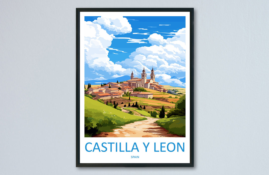 Castilla Y Leon Travel Print Wall Art Castilla Y Leon Wall Hanging Home Décor Castilla Y Leon Gift Art Lovers Spain Art Gift Castilla Y Leon