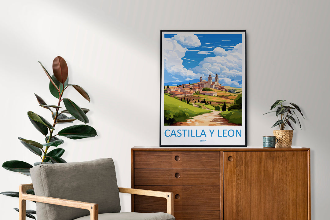 Castilla Y Leon Travel Print Wall Art Castilla Y Leon Wall Hanging Home Décor Castilla Y Leon Gift Art Lovers Spain Art Gift Castilla Y Leon