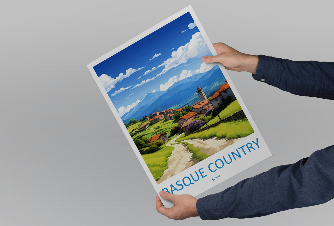 Basque Country Travel Print Wall Art Basque Country Wall Hanging Home Décor Basque Country Gift Art Lovers Spain Art Gift Basque Country Art