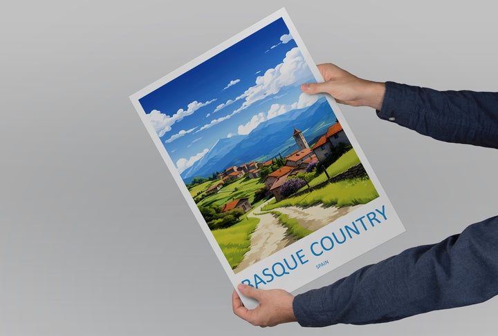 Basque Country Travel Print Wall Art Basque Country Wall Hanging Home Décor Basque Country Gift Art Lovers Spain Art Gift Basque Country Art