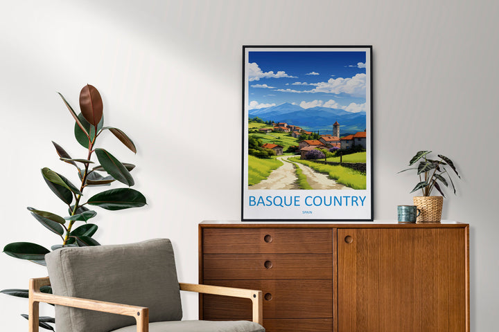 Basque Country Travel Print Wall Art Basque Country Wall Hanging Home Décor Basque Country Gift Art Lovers Spain Art Gift Basque Country Art