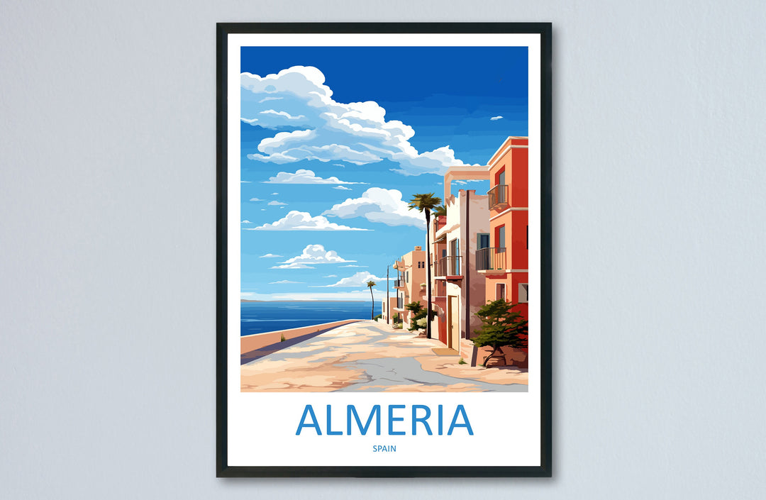 Almería Travel Print Wall Art Almería Wall Hanging Home Décor Almería Gift Art Lovers Spain Art Gift Almería Travel Poster art