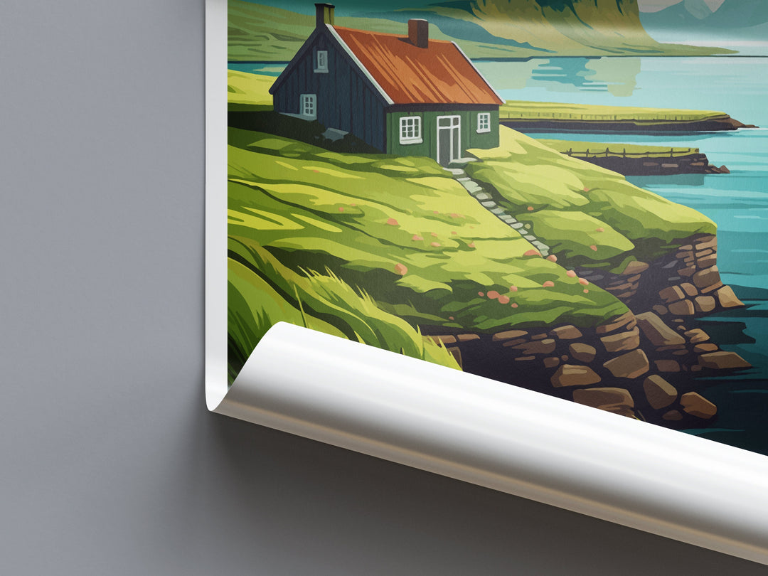 Faroe Island Travel Print Faroe Island Home Décor Denmark Art Print Faroe Island Wall Print For Denmark Gift For The Faroe Islands Wall Art