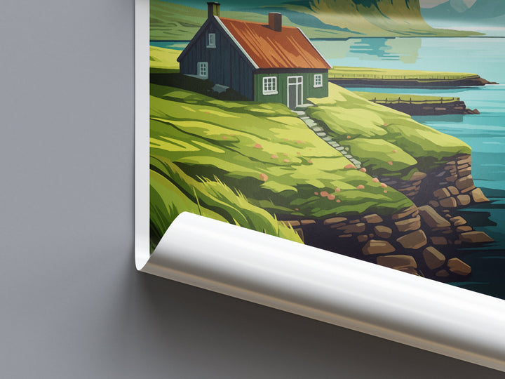 Faroe Island Travel Print Faroe Island Home Décor Denmark Art Print Faroe Island Wall Print For Denmark Gift For The Faroe Islands Wall Art