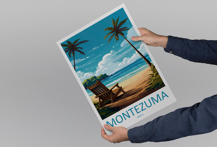 Montezuma Beach Travel Print Wall Art Montezuma Beach Wall Hanging Home Décor Montezuma Beach Gift Art Costa Rica