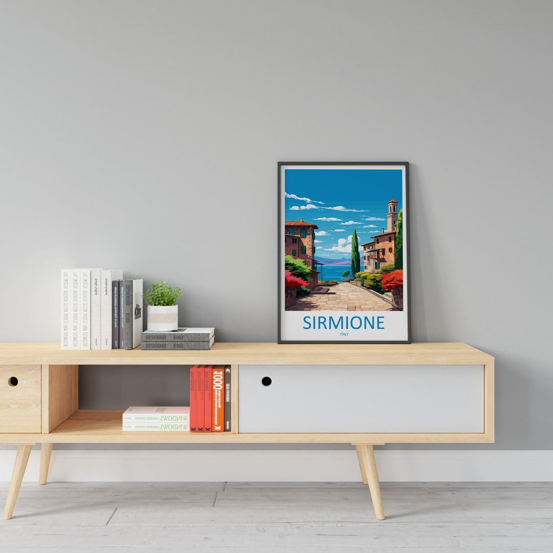 Sirmione Travel Print Wall Art Sirmione Italy Wall Hanging Home Decor Sirmione Gift Art Lovers Wall Art Print Sirmione Italy