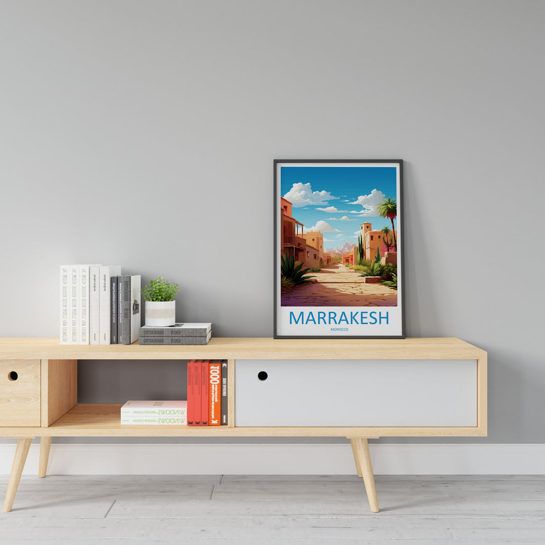 Marrakesh Travel Print Wall Art Marrakesh Wall Hanging Home Décor Marrakesh Gift Art Lovers Morocco Art Lover Gift Wall Art Morocco Art