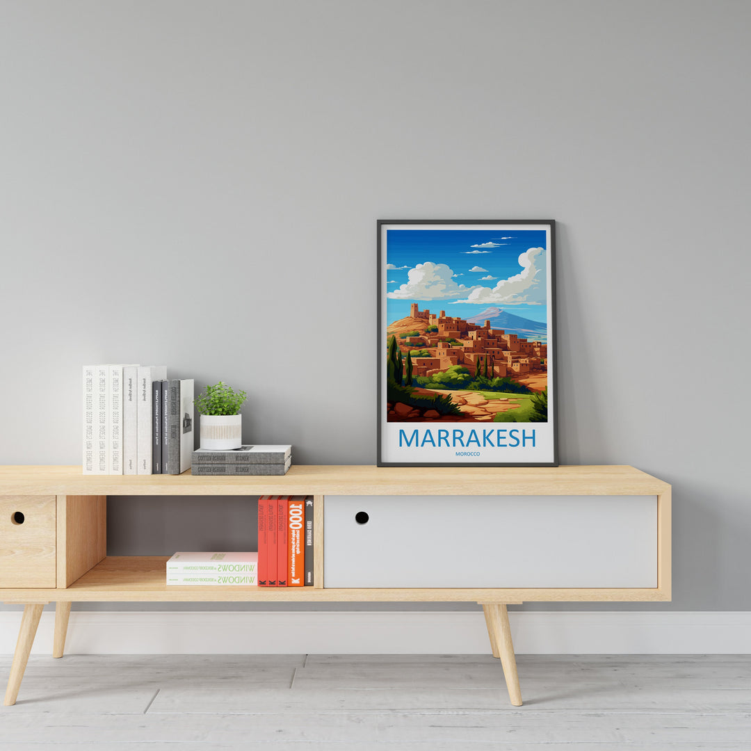 Marrakesh Travel Print Wall Art Marrakesh Wall Hanging Home Décor Marrakesh Gift Art Lovers Morocco Art Lover Gift Wall Art Morocco Art