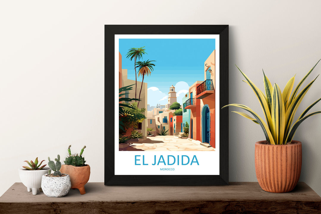 El Jadida Travel Print Wall Art El Jadida Wall Hanging Home Décor El Jadida Gift Art Lovers Morocco Art Lover Gift Wall Art Morocco Art