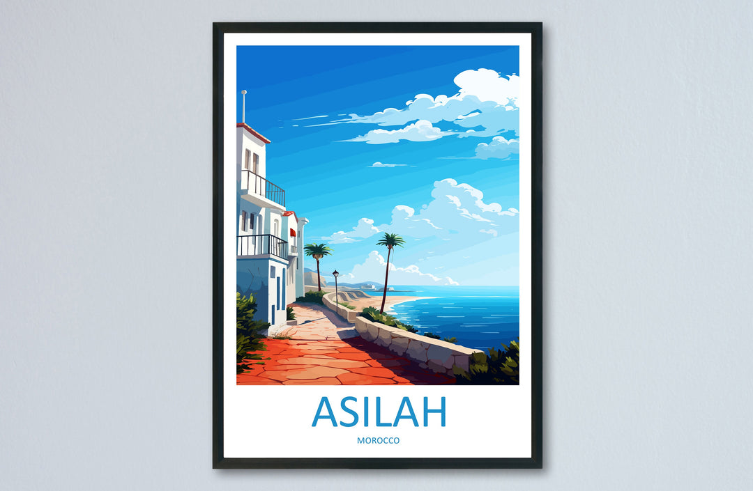 Asilah Travel Print Wall Art Asilah Wall Hanging Home Décor Asilah Gift Art Lovers Morocco Art Lover Gift Wall Art Morocco Art