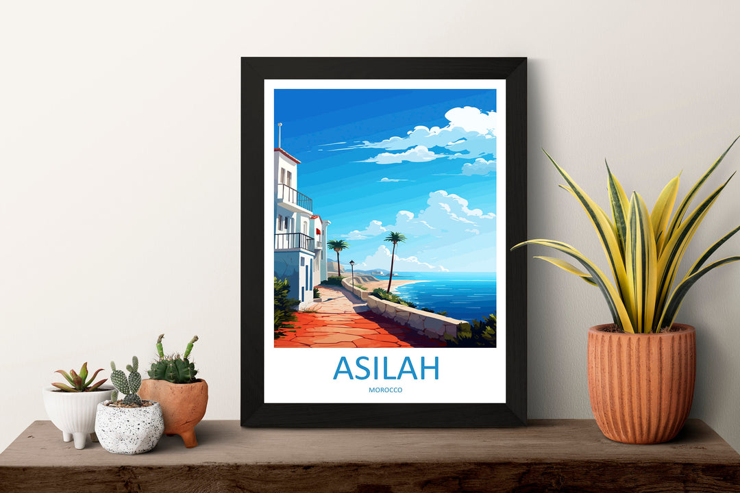 Asilah Travel Print Wall Art Asilah Wall Hanging Home Décor Asilah Gift Art Lovers Morocco Art Lover Gift Wall Art Morocco Art