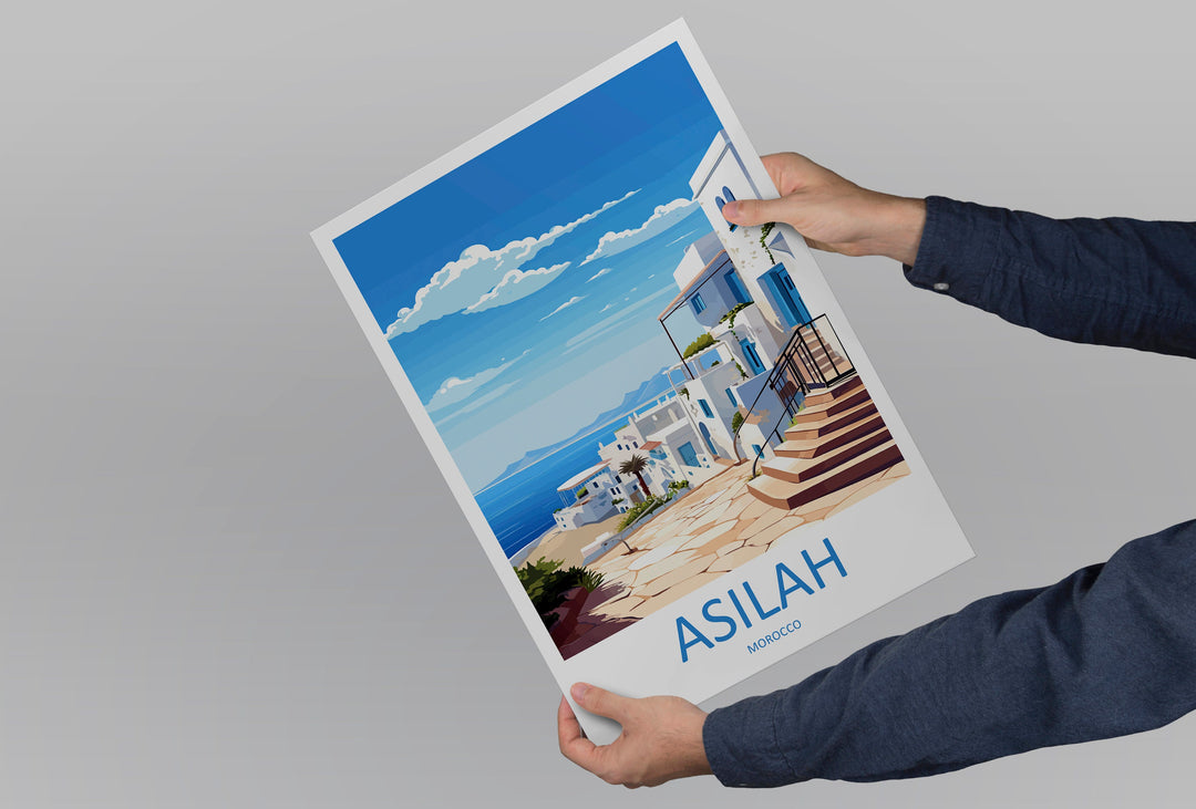 Asilah Travel Print Wall Art Asilah Wall Hanging Home Décor Asilah Gift Art Lovers Morocco Art Lover Gift Wall Art Morocco Art