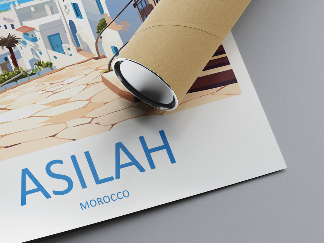 Asilah Travel Print Wall Art Asilah Wall Hanging Home Décor Asilah Gift Art Lovers Morocco Art Lover Gift Wall Art Morocco Art