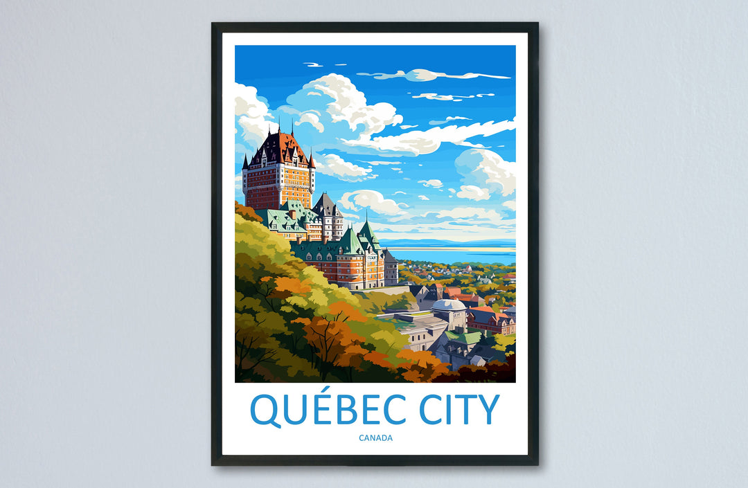 Quebec City Travel Print Wall Art Quebec City Wall Hanging Home Décor Quebec City Gift Art Lovers Canada Art Lover Gift Quebec City Gift