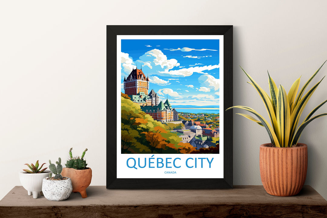 Quebec City Travel Print Wall Art Quebec City Wall Hanging Home Décor Quebec City Gift Art Lovers Canada Art Lover Gift Quebec City Gift