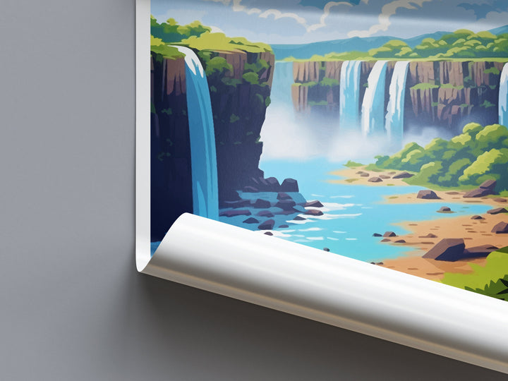 Iguazu Falls Travel Print Wall Art Iguazu Falls Wall Hanging Home Decor Iguazu Falls Gift Art Lovers Wall Art Print Art Iguazu Falls Art