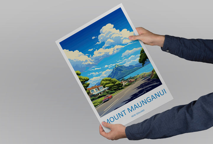 Mount Maunganui Travel Print Wall Art Mount Maunganui Wall Hanging Home Décor Mount Maunganui Gift Art Lovers New Zealand Art Lover Gift