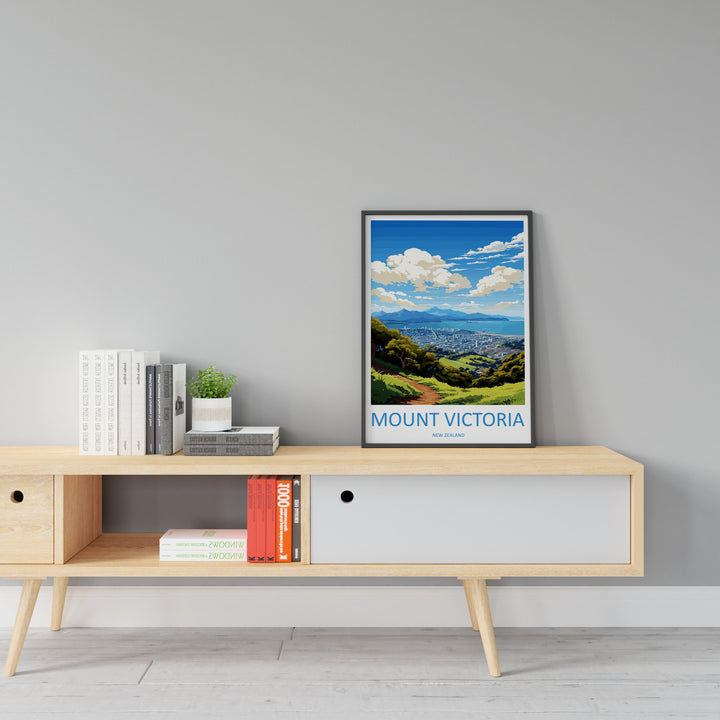 Mount Victoria Travel Print Wall Art Mount Victoria Wall Hanging Home Décor Mount Victoria Gift Art Lovers New Zealand Art Lover Gift