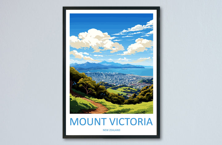 Mount Victoria Travel Print Wall Art Mount Victoria Wall Hanging Home Décor Mount Victoria Gift Art Lovers New Zealand Art Lover Gift
