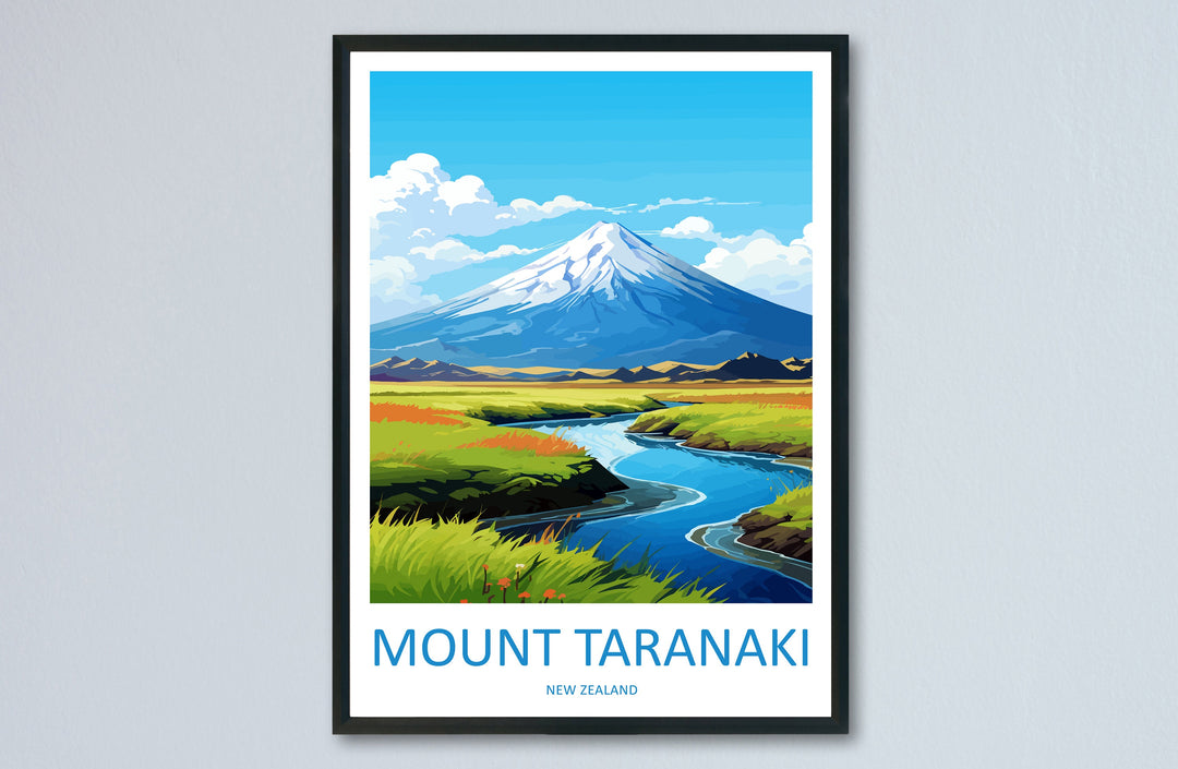 Mount Taranaki Travel Print Wall Art Mount Taranaki Wall Hanging Home Décor Mount Taranaki Gift Art Lovers New Zealand Art Lover Gift