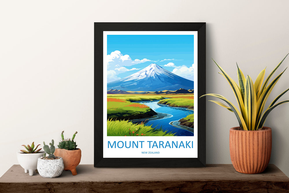 Mount Taranaki Travel Print Wall Art Mount Taranaki Wall Hanging Home Décor Mount Taranaki Gift Art Lovers New Zealand Art Lover Gift