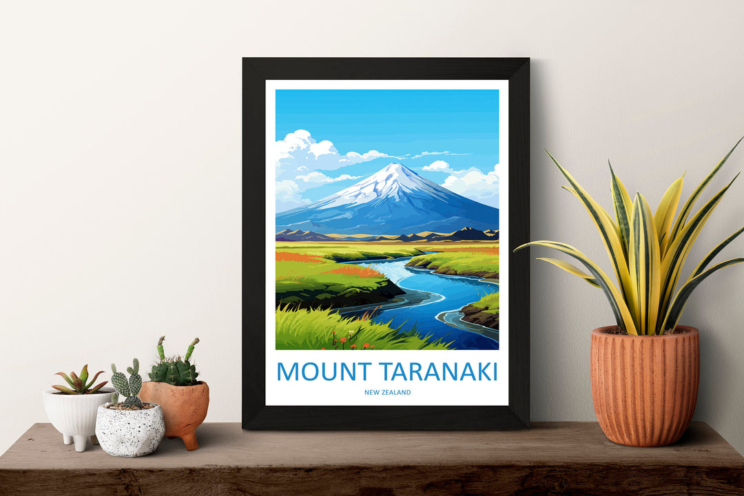 Mount Taranaki Travel Print Wall Art Mount Taranaki Wall Hanging Home Décor Mount Taranaki Gift Art Lovers New Zealand Art Lover Gift