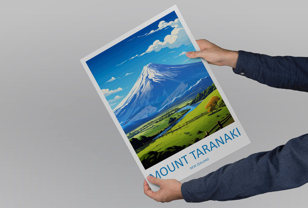 Mount Taranaki Travel Print Wall Art Mount Taranaki Wall Hanging Home Décor Mount Taranaki Gift Art Lovers New Zealand Art Lover Gift