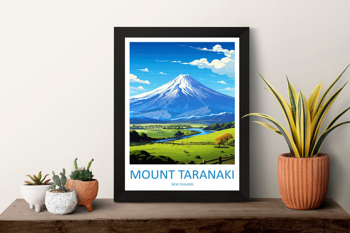 Mount Taranaki Travel Print Wall Art Mount Taranaki Wall Hanging Home Décor Mount Taranaki Gift Art Lovers New Zealand Art Lover Gift