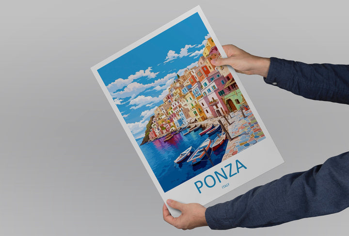 Ponza Travel Print Wall Art Ponza Wall Hanging Home Décor Ponza Gift Art Lovers Italy Art Lover Gift Ponza Print Italy Wall Art Decor