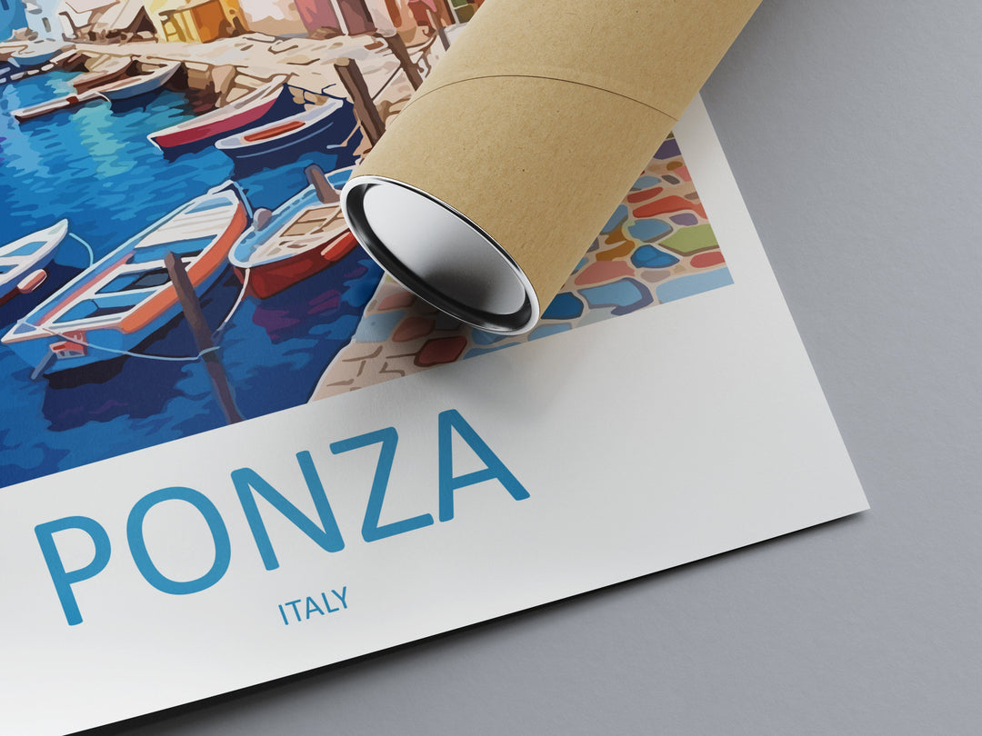 Ponza Travel Print Wall Art Ponza Wall Hanging Home Décor Ponza Gift Art Lovers Italy Art Lover Gift Ponza Print Italy Wall Art Decor