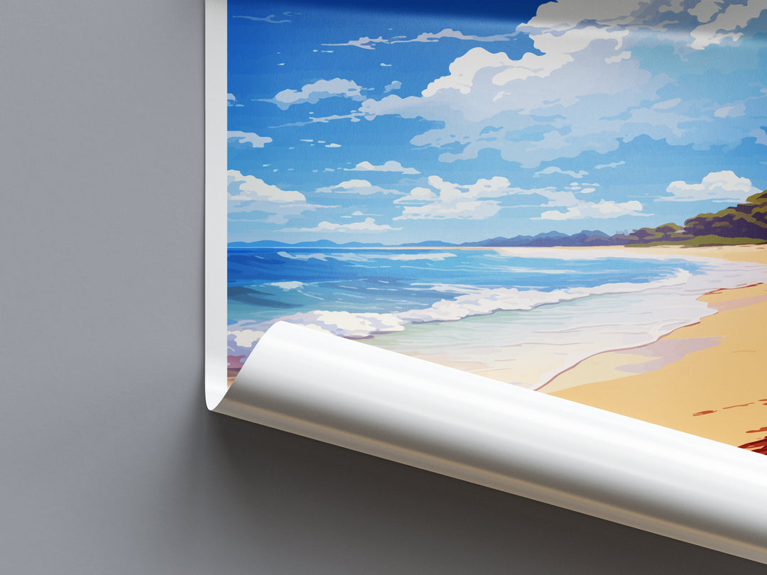 Hot Water Beach Travel Print Wall Art Hot Water Beach Wall Hanging Home Décor Hot Water Beach Gift Art Lovers New Zealand Travel Poster