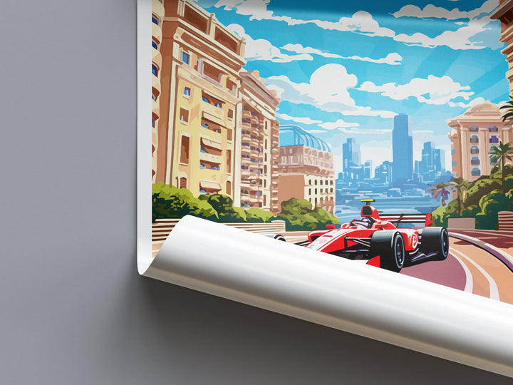 Monaco Travel Print Wall Decor Monaco Circuit Poster Motorsport Travel Print Art Print Racing Illustration Monaco Race Travel Art