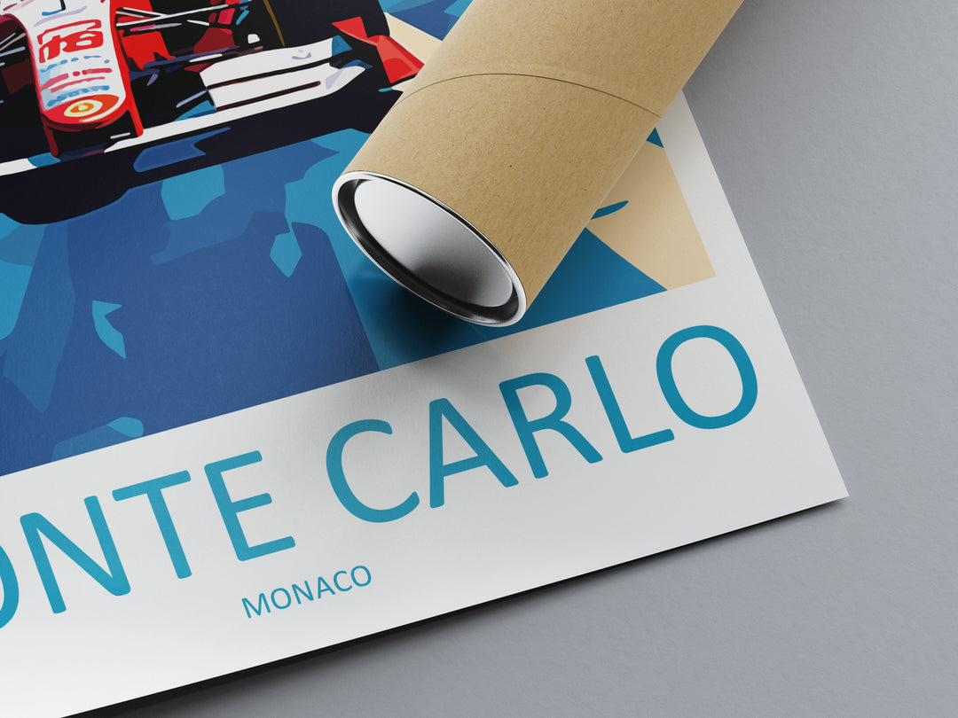 Monte Carlo Travel Print Wall Decor Monte Carlo Circuit Poster Motorsport Travel Print Art Print Racing Illustration Monaco Race Travel Art