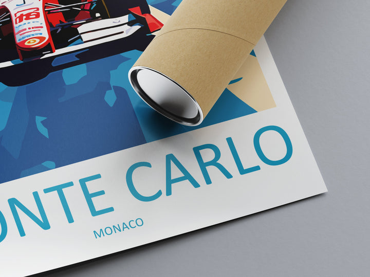 Monte Carlo Travel Print Wall Decor Monte Carlo Circuit Poster Motorsport Travel Print Art Print Racing Illustration Monaco Race Travel Art