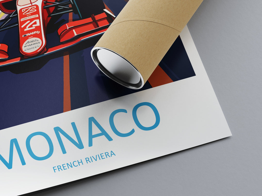 Monaco Travel Print Wall Decor Monaco Circuit Poster Motorsport Travel Print Art Print Racing Illustration Monaco Race Travel Art