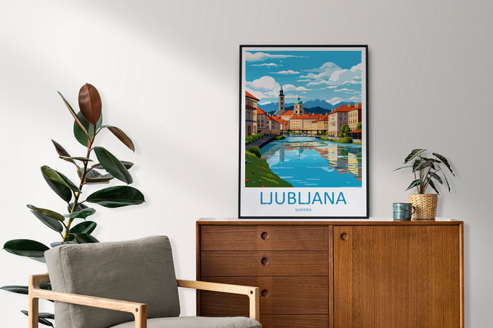 Ljubljana Travel Print Ljubljana Home Décor Slovenia Art Print Ljubljana Wall Print For Gift Wall Hanging Art Travel Slovenia Artwork