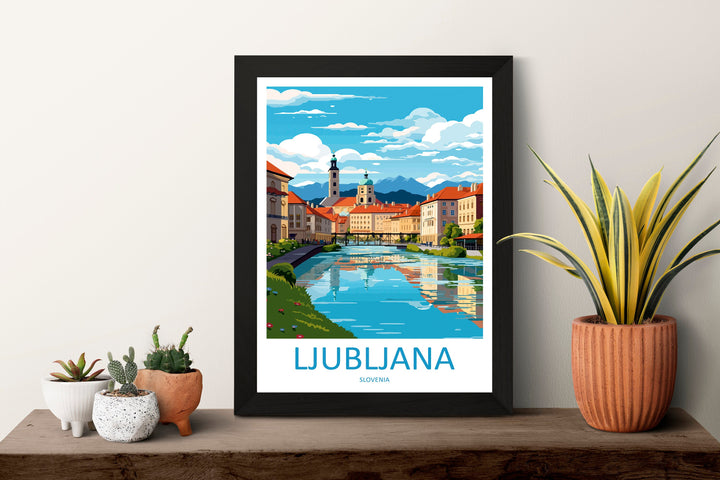 Ljubljana Travel Print Ljubljana Home Décor Slovenia Art Print Ljubljana Wall Print For Gift Wall Hanging Art Travel Slovenia Artwork