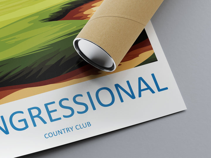 Congressional Golf Club Travel Print Wall Art Congressional Golf Club Wall Hanging Home Décor Congressional Art Gift Art Lovers Golf Art