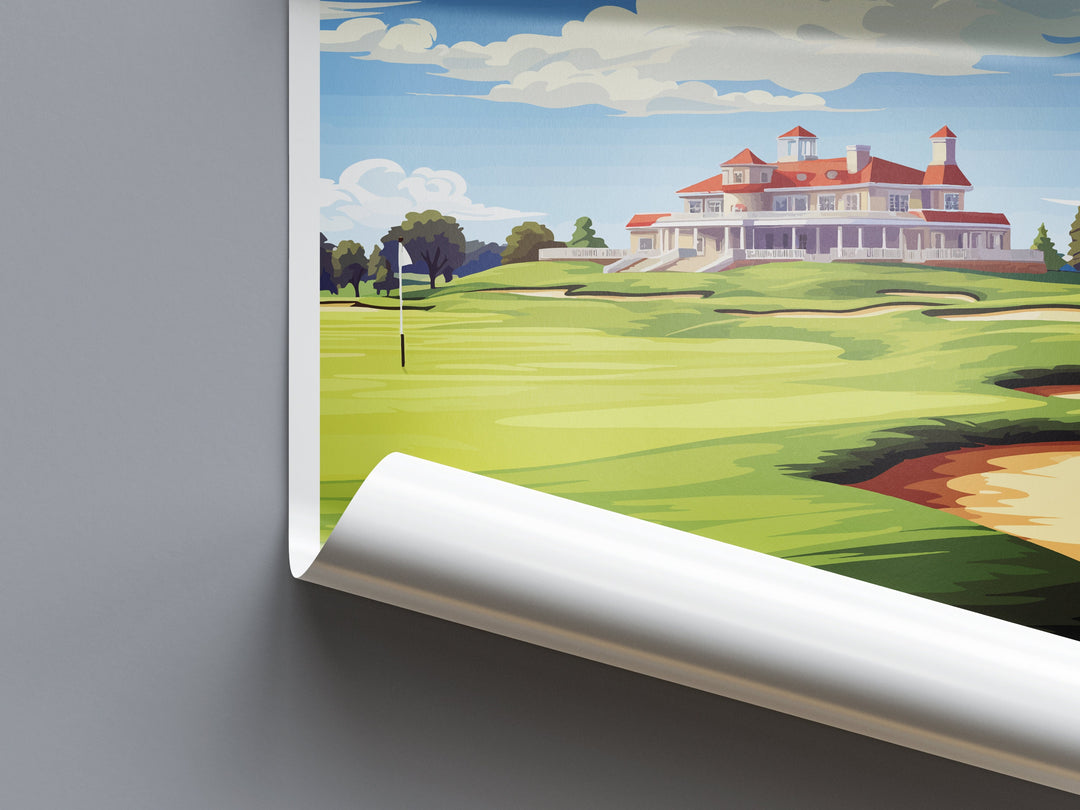 Congressional Golf Club Travel Print Wall Art Congressional Golf Club Wall Hanging Home Décor Congressional Art Gift Art Lovers Golf Art
