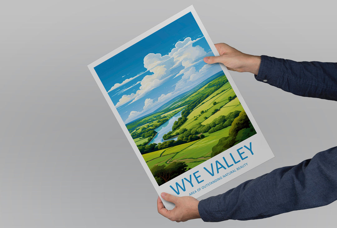Wye Valley Travel Print Wall Art Wye Valley Wall Hanging Home Decor Wye Valley Gift Art Lovers Wall Art AONB Wall Print AONB Travel Print