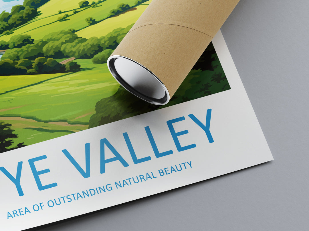 Wye Valley Travel Print Wall Art Wye Valley Wall Hanging Home Decor Wye Valley Gift Art Lovers Wall Art AONB Wall Print AONB Travel Print