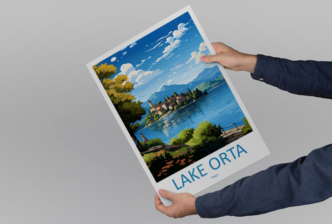 Lake Orta Travel Print Wall Art Lake Orta Italy Wall Hanging Home Decor Lake Orta Gift Art Lovers Wall Art Print Lake Orta Italy