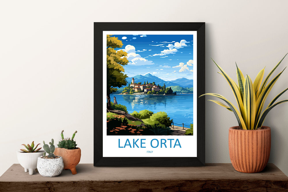 Lake Orta Travel Print Wall Art Lake Orta Italy Wall Hanging Home Decor Lake Orta Gift Art Lovers Wall Art Print Lake Orta Italy