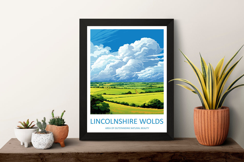 Lincolnshire Wolds Travel Print Wall Art Lincolnshire Wolds Wall Hanging Home Decor Lincolnshire Wolds Gift Art Lovers Wall Art AONB Print