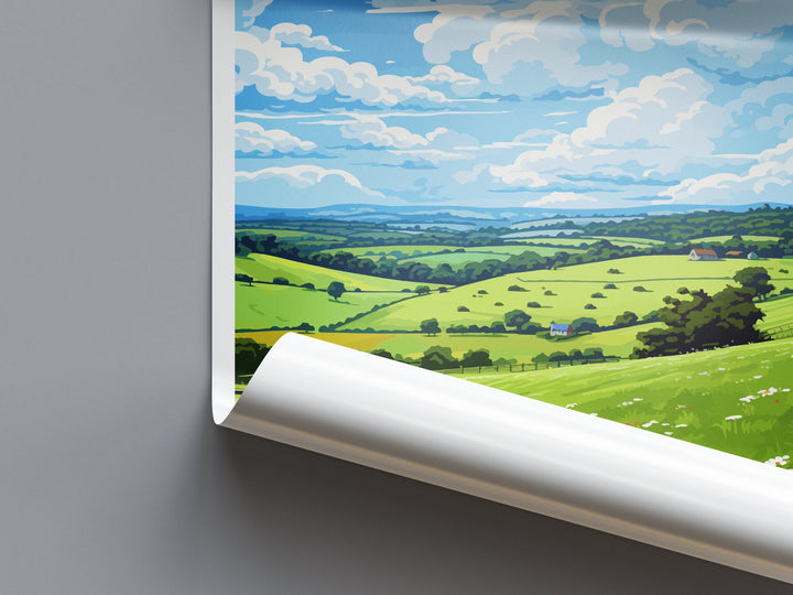 High Weald Travel Print Wall Art High Weald Wall Hanging Home Decor High Weald Gift Art Lovers Wall Art AONB Print