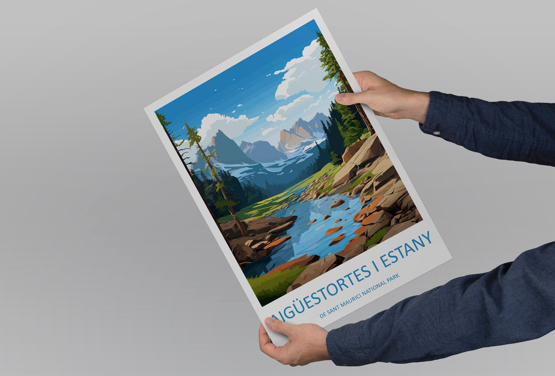 Aigüestortes i Estany de Sant Maurici National Park Travel Print Wall Art de Sant Maurici Wall Hanging Home Décor de Sant Maurici Park